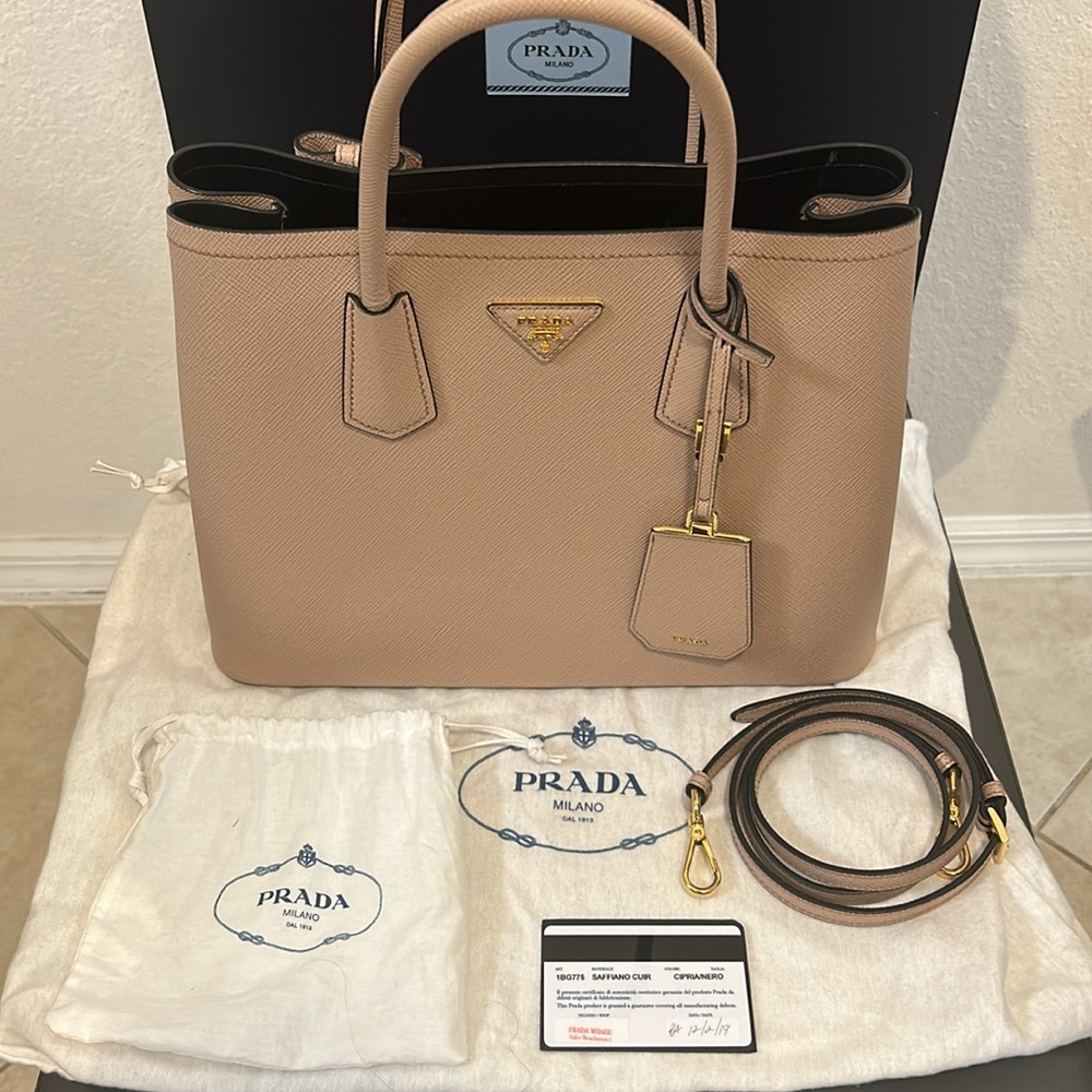 Small Prada Saffiano Double Bag - Picture 5 of 16